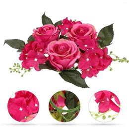 Decorative Flowers Artificial Candlestick Garland Holders Centrepiece Table Wreath Decorations Of Wedding Tables