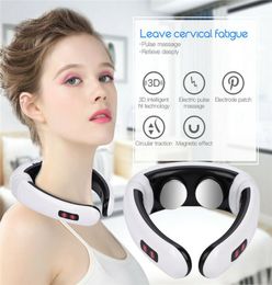 Electric Pulse Back and Neck Massager Far Infrared Heating Pain Relief Health Care Relaxation Tool Intelligent Cervical Massager8453777