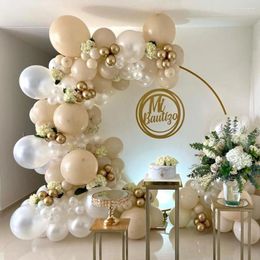 Party Decoration Pearl White Arch Garland Kit Sand Metallic Gold Latex Balloons Wedding Birthday Baby Shower Anniversary Decorations