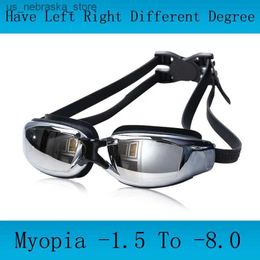 Diving Goggles Myopia swimming goggles prescription for adults and children Diopter anti fog Nataion waterproof swimsuit Q240410