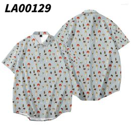 Men's Casual Shirts Summer Loose Short-sleeved Shirt Large Size Affordable Clothing 2024 Series Creative Floral 3D Printing