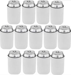 Neoprene Blank White Beer Can Cooler 12oz for Sublimation Beer Bottle Koozie Can Sleeves Kitchen Bar Products2131280