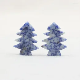 Decorative Figurines TBN56 Natural Crystal Stone Mini Green Dongling Christmas Tree Decoration Small Gift