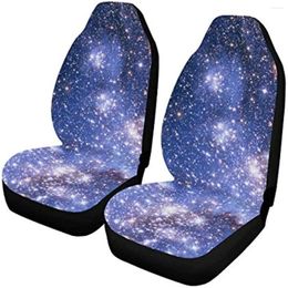Car Seat Covers Custom Watercolor Starly Night For Front Of 2 Vehicle Protector Mat Fit Most Truck SUV