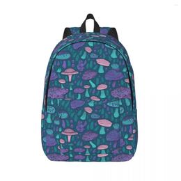 Backpack Trippy Purple Mushrooms Canvas Backpacks For Women Men School College Student Bookbag Fits 15 Inch Laptop Magic Bags