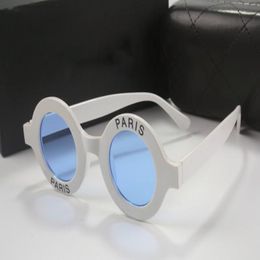 Wholesale-Luxury Round Sunglasses Womens Designer Coating Glasses Paris Print 2018 New Italy Famous Ladies eyeglasses Come With Box 1981