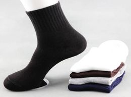 mens Solid Colour Socks Cotton 10PC5Pairlot Fashion In Tube Socks Winter Male Casual Business Breathable11559032