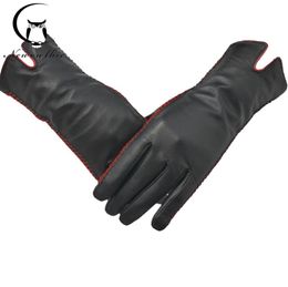 Latest high quality sheepskin winter lady fashion sheepskin leather gloves women genuine leather mittens female2459190