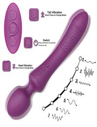 Wand toySoft AV Powerful Vibrators for Women 20 speed Dual motor Dildo vibrator Massager Sex Clitoris Vagina anus Stimulate Q05084920003