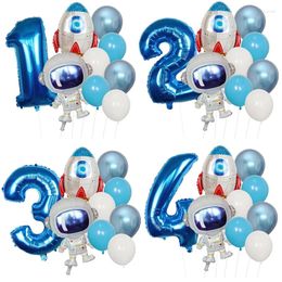 Party Decoration 9pcs/set Outer Space Balloon Set Rocket Planet Children Birthday Theme Galaxy