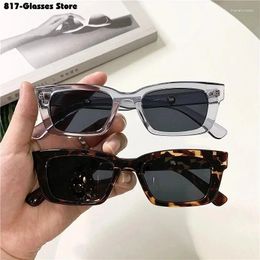 Sunglasses Fashion Vintage Women Brand Designer Retro Rectangle Sun Glasses Female Ins Colorful Square Eyewear