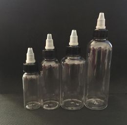 Whole 50ml 60ml 100ml 120ml Ecig Plastic Dropper Bottles With Off Caps Pen Shape Empty Pet Bottles For E Liquid9227275