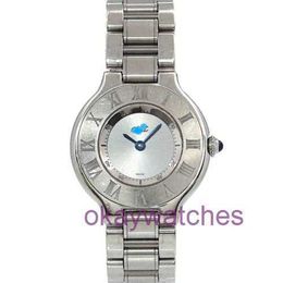 Crattre High Quality Luxury Automatic Watches Must W10109t2 Quartz Silver Dial Womens Watch 90220148 with Original Box