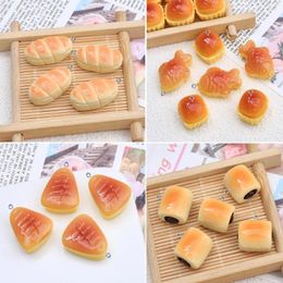 Charms 10Pcs Simulation Cute Bread Resin Pendants For Jewelry Making DIY Crafts Earring Necklace Keychain Decoration Accessories