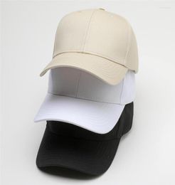 Ball Caps Big Head Adult Cotton Plus Size Blank Baseball Cap Lady Solid Sport Hat Men Large Plain Snapback 5559cm 6065cm1751991