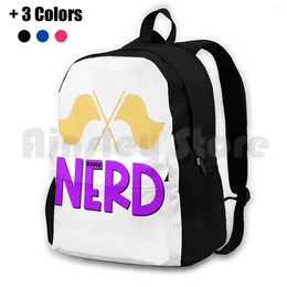 Backpack Band Nerd-Color Guard Outdoor Hiking Waterproof Camping Travel Nerd Marching High School