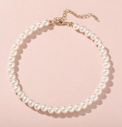 Pearl Necklace Choker Plain Simple Elegant Thickness 06 cm and 08 cm simple temperament fashion small fresh5027500