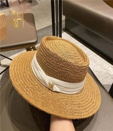 Summer Straw Hat Fashion Casual Panama Beach Fedora Hat Wide Brim Breathable Sun Panama Hats For Women 2203014574412