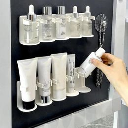 Kitchen Storage Wall Spice Bottle Rack Seasoning Holder Self Adhesive Plastic Clip Cabinet Door Hooks Jar Dispenser