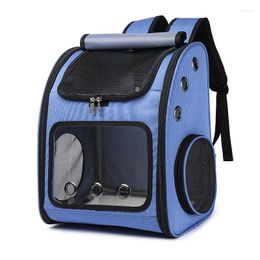 Cat Carriers Outdoor Travel Pet Backpacks For Breathable Shoulder Bags Kitty Zip Transparent Window Bag Puppy Transport Supplies