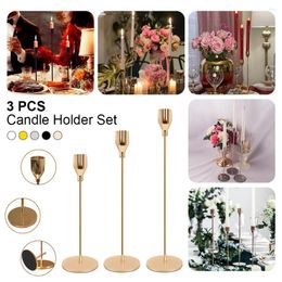 Candle Holders Holder Set Metal Decorative Taper Candlestick For Tabletop Bedroom Wedding Party Christmas Decoration 3 Pcs