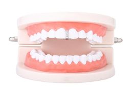 New Silver Gold Plated Hip Hop cz Single Teeth Grillz Cap Top Grill for Halloween Fashion Party Jewelry69 Q22333230