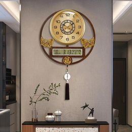 Wall Clocks Simple Restaurant Watch Silent Creative Chinese Style Minimalist Design Luxury Reloj Pared Home Decoration