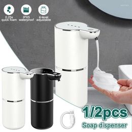 Liquid Soap Dispenser 350ml Automatic Foam USB Charging Touchless Smart Display Infrared Sensor Dispensers Hand Washer