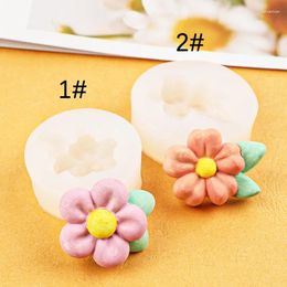 Baking Moulds Size With Leaf Five-petal Flower Scented Candle Ornament Chocolate Sunflower Decoration Silicone Mold 17-818