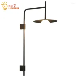 Wall Lamp Nordic Simple Industrial Swing Arm Iron Art LED G9 Long Pole Mounted Bedroom Bedside Living Room Reading Study