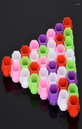 Tattoo Inks 200Pcs Colourful Ink Cups Honeycomb Shape Pigment Holder Container Mini Permanent Makeup Supplies4712705