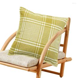 Pillow Plaid Decorative Throw Cover Linen Square Covers Pillowcase Home Decor Decorations For Couch Sofa