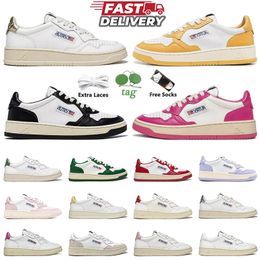 Autrys Action Casual Shoes Autries Platform Sneakers High Green Golden Panda White Red Purple Sliver Lows mens shoes Loafers Women Men Trainers designer sneakers