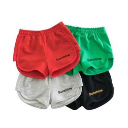 Shorts 2-8T toddler baby shorts summer gym fitness shorts girls elegant cotton sports bottom cute baby clothing d240510