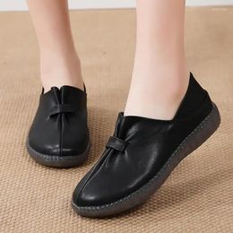 Casual Shoes Flat Pumps Women's 2024 Spring And Autumn Classic Style Genuine Leather Moccasins Loafers