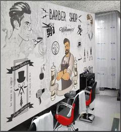 3d wallpaper custom po European and American trend barber shop beauty shop background home decor living Room wallpaper for wall1116436