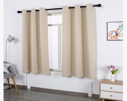 Thermal Curtain Blackout Door Drapes Ready Made Eyelet Ring Top Energy Saving Curtains6607326