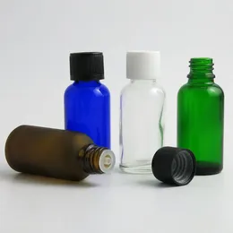 Storage Bottles 10 X 30ml Essential Oil Portable Green Clear Brown Blue Glass With Plastic Cap For Liquid Reagent Pipette Bottle Vials