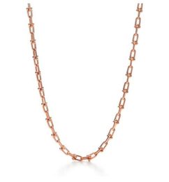 Fashion Luxury necklaces designer Rose Gold Platinum hardwear jewelry Horseshoe chain necklace for teen girls silver party diamonds jewellery wholesale7836296