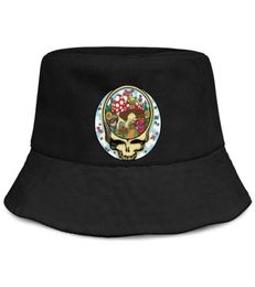 Grateful dead bear bear black men fishing bucket sun hat design fit team unique personalized bucket suncap4073937