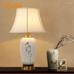 Table Lamps TUDA Ceramic Lamp For Bedroom Living Room Bedside LED Night Study Desk Home Deocr Luxury E27