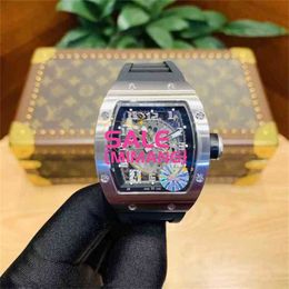 Original 1to1 ZF Factory Rm Milles Original 1to1 Watches Mechanical Rm010 Fully Sapphire Mirror Imported Rubber Watchband XUYQ