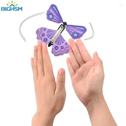 Party Favour 2024 Magic Flying Butterflies Wind Up Toy In The Sky Bookmark Greeting Cards Rubber Band Powered Kids Props Surpris Gift
