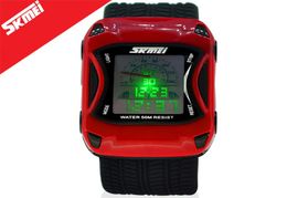 2018 Children Car Cartoon Watch LED Digital Watches Waterproof Swim Jelly Silicone Kids Watch Skmei Sport Wrist Watch Clock Childr7022255