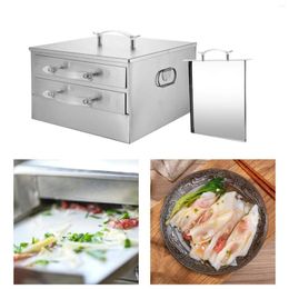 Double Boilers Rice Roll Steamer Bun Steam Machine 2 Tiers Cookware Changfen For Household Kitchen Equipment