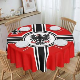 Table Cloth Round German DK Reich Empire Of Flag Tablecloth Waterproof Oil-Proof Cover 60 Inches Germany Proud