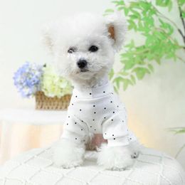 Dog Apparel Skin-friendly Pets Loungewear Comfortable Pet Clothing Stylish With Traction Ring Pulling Cord Button For Small