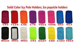 16 Colours Antizing Popsicles Bags Tools zer Icy Pole Popsicle Holders Reusable Neoprene Insulation Ice Pop Sleeves Bag for9231973