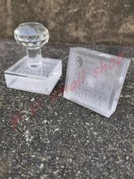 Decorative Figurines Taoist Seal Customs Clearance Acrylic Imitation Crystal Single-sided Supplies