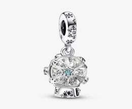 925 Sterling Silver Snowflake Snow Globe Dangle Charms Fit Original European Charm Bracelet Fashion Women Halloween Jewellery Access8040573